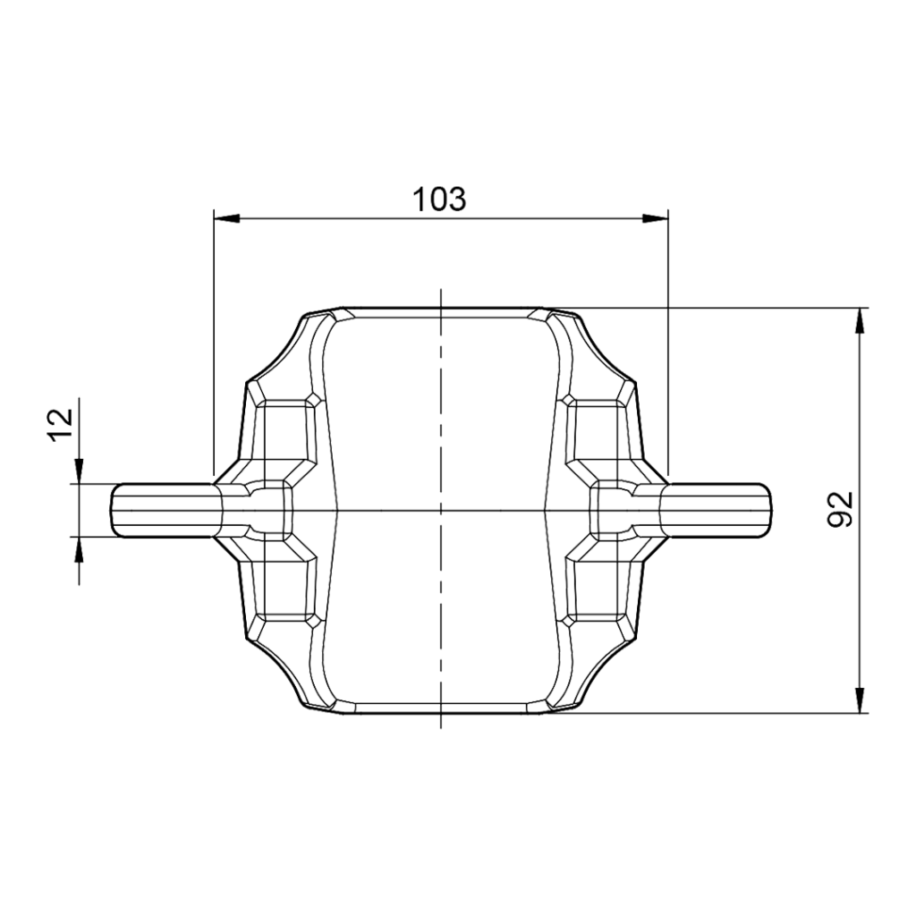 Schéma technique du cône d’empilage pour container maritime, avec vue détaillée et mesures précises pour une installation conforme aux normes ISO.